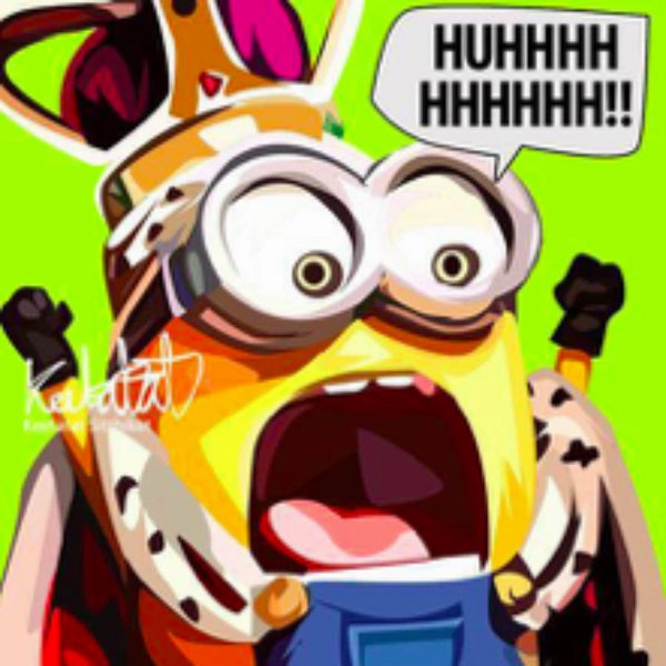 Pop Art Wall Decoration Drawing (Minions hhhhhh) ??????F ? Push Walker