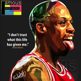 Pop Art Wall Decoration Drawing NBA Dennis Rodman Cognitive Boost