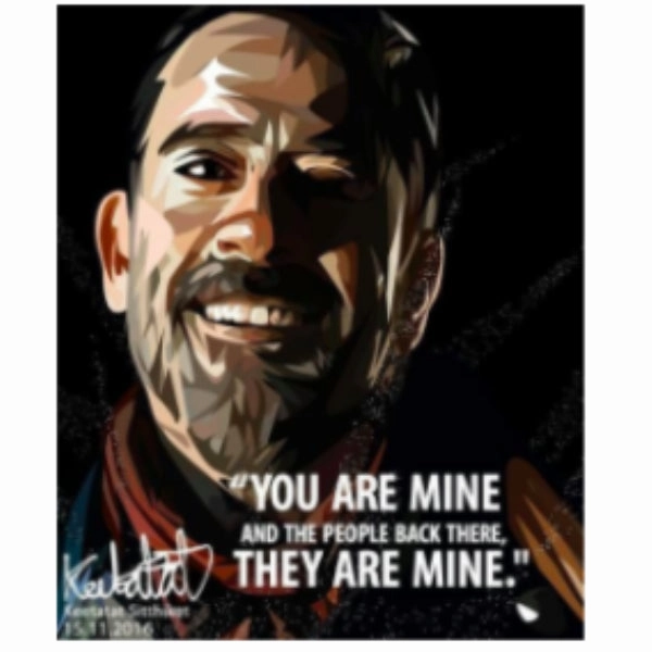 Pop Art Wall Decoration Drawing (Negan - You Are Mine) ? Cloud Formation