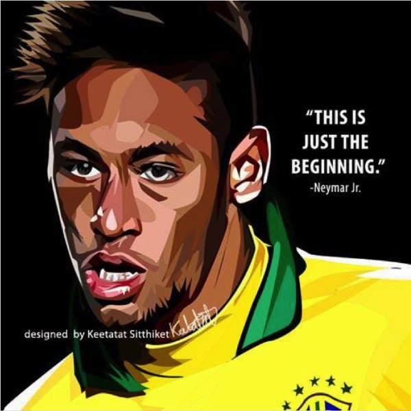 Pop Art Wall Decoration Drawing (Neymar Jr. This Is Just The Beginning) Fire Department