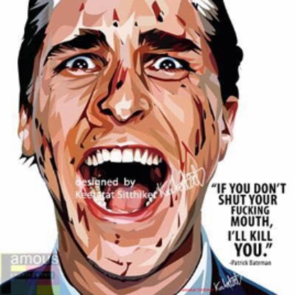 Pop Art Wall Decoration Drawing (Patrick Bateman) ?????? American Psycho ???? ? Texture Feeling