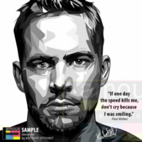Pop Art Wall Decoration Drawing (Paul Walker) ???_???@?? ? Theme Exploration