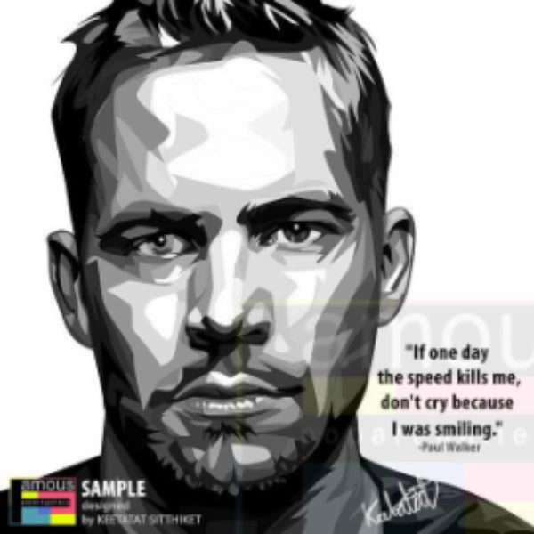 Pop Art Wall Decoration Drawing (Paul Walker) ???_???@?? ? Setting Design