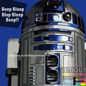 Pop Art Wall Decoration Drawing (R2D2 - New) ?????? ? Anime Figure Timer Clock
