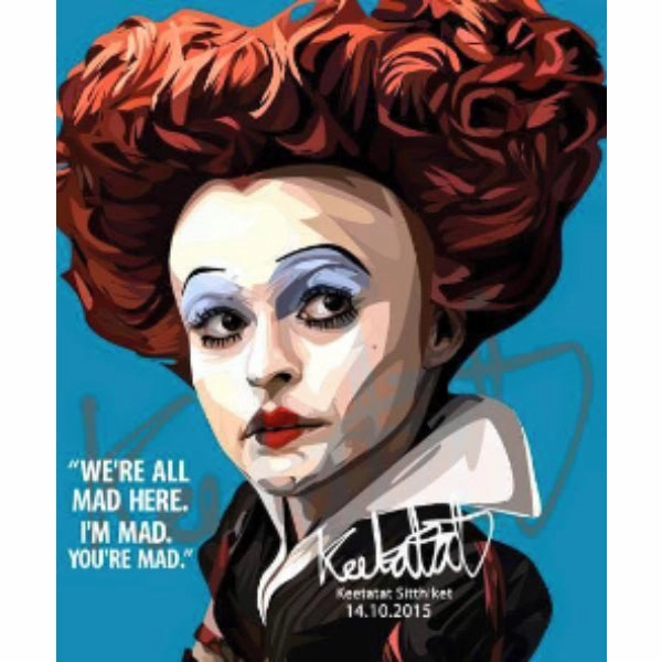 Proton Neutron Pop Art Wall Decoration Drawing (Red Queen) ?????z???[?? Alice in Wonderland ?t?? ?