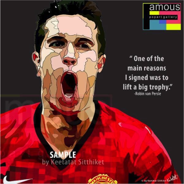 Pop Art Wall Decoration Drawing (Robin Van Persie) Dark Energy