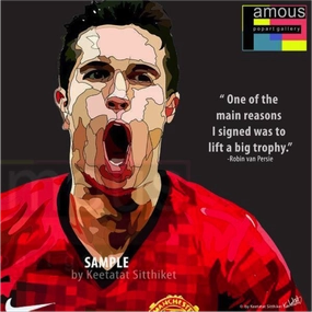 Pop Art Wall Decoration Drawing (Robin Van Persie) Holiday Celebration Space Awareness