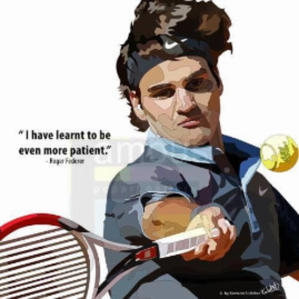 Pop Art Wall Decoration Drawing (Roger Federer) ?M?_?? ? Need Meet