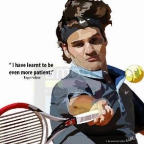 Wormhole Concept Famous Person Pop Art Wall Decoration Drawing (Roger Federer) ?M?_?? ?