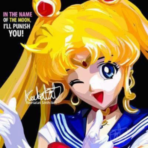 Shopping Game Ski Equipment Pop Art Wall Decoration Drawing (Sailor Moon) ?????? ???? ?