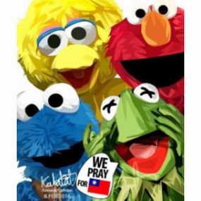 Pop Art Wall Decoration Drawing (Sesame Street) ??? ? Turn Taking Adventure Spirit