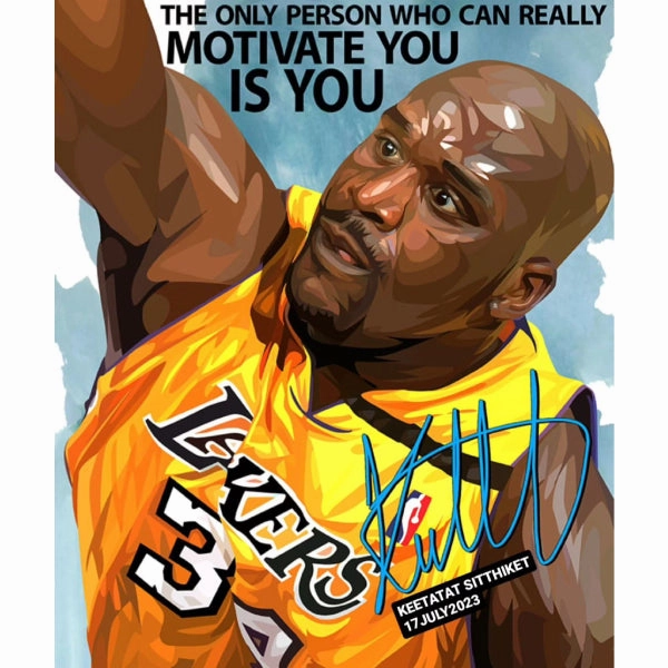 Stability Maintain Pop Art Wall Decoration Drawing (Shaquille O'Neal - The only person who can really motivate you is you) ?