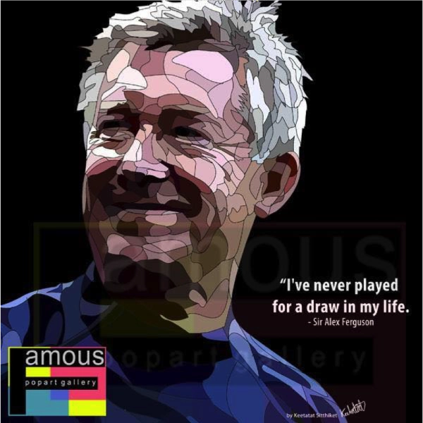 Pop Art Wall Decoration Drawing (Sir Alex Ferguson - I've Never Played) RNA Function Unicorn Pal