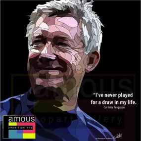 Pop Art Wall Decoration Drawing (Sir Alex Ferguson - I've Never Played) RNA Function Unicorn Pal