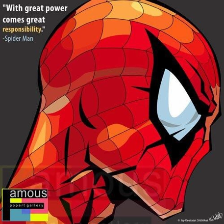 Pop Art Wall Decoration Drawing (SpiderMan With great power) Meteorology Tool