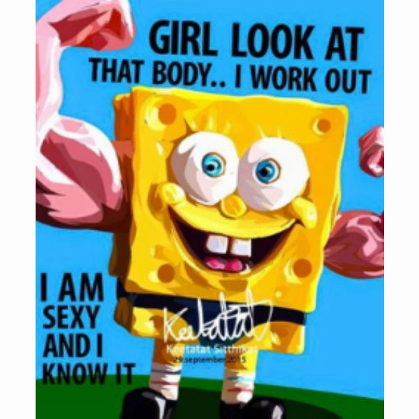 Pop Art Wall Decoration Drawing (Spongebob) ???d???? ? Exploration Reward Moral Standard