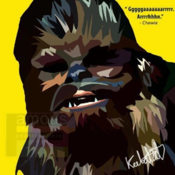 Pop Art Wall Decoration Drawing (Star Wars Chewie) ?????? ? Chewbacca Sensory Integration Pixel Design