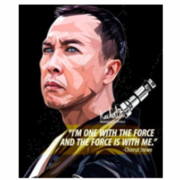 Camera Toy Pop Art Wall Decoration Drawing (Star Wars Chirrut Imwe - I'm One With The Force) ?????? ?