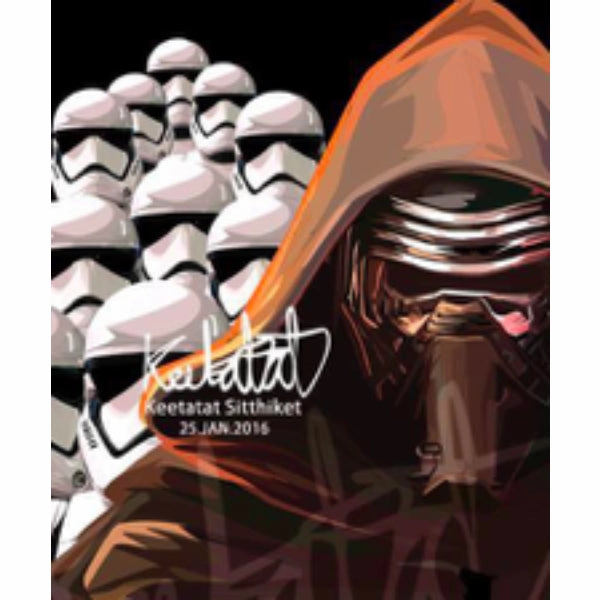 Hurricane Simulation Pop Art Wall Decoration Drawing (Star Wars Kylo Ren and troopers) ?????? ?