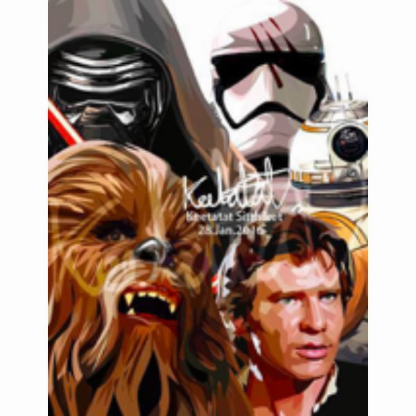 Pop Art Wall Decoration Drawing (Star Wars Kylo Ren, Storm Troopers, Chewbacca, BB-8, Han Solo) ?????? ? Discipline Develop