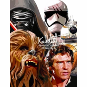 Pop Art Wall Decoration Drawing (Star Wars Kylo Ren, Storm Troopers, Chewbacca, BB-8, Han Solo) ?????? ? Discipline Develop