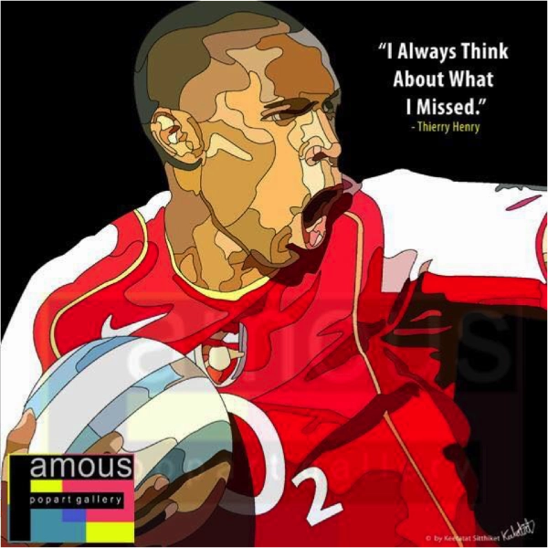 Pop Art Wall Decoration Drawing (Thierry Henry) Sports Theme Turn Taking