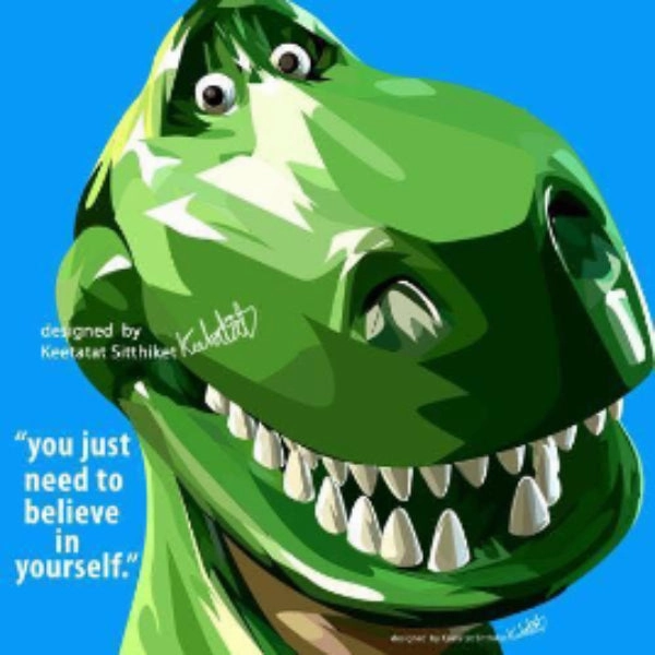 Playful Symbolic Pop Art Wall Decoration Drawing (Toy Story Rex) ??????? ?????? ? Police Investigation