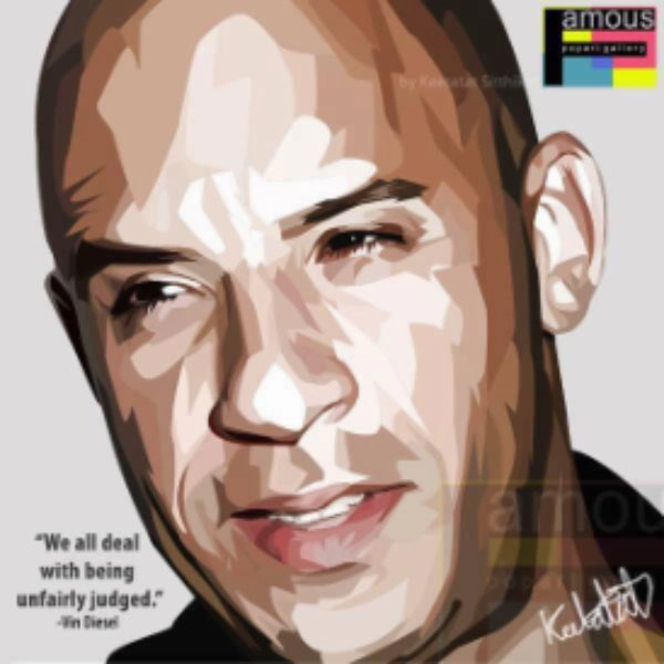 Flame retardant Pop Art Wall Decoration Drawing (Vin Diesel) ????? ?