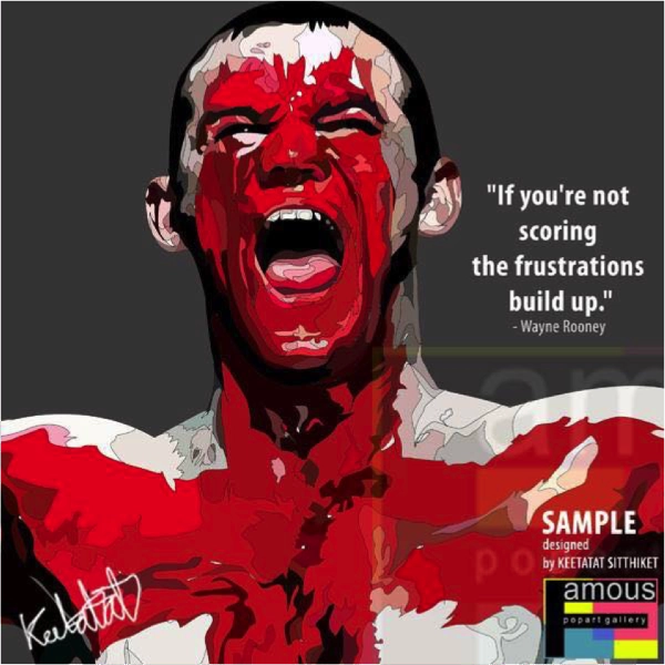 Plot Creation Lake Ecology Pop Art Wall Decoration Drawing (Wayne Rooney - Paint)