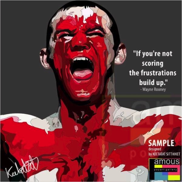 Pop Art Wall Decoration Drawing (Wayne Rooney - Paint) Motor Development