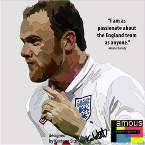 Pop Art Wall Decoration Drawing (Wayne Rooney ?C England) Dice Roll