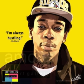 Pop Art Wall Decoration Drawing (Wiz Khalifa) ? Resonance Effect Dream Encourage
