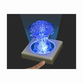 Puzzle Crystal Puzzle LED Light Display Stand (Black/white) Algorithm Game Temperature Sense