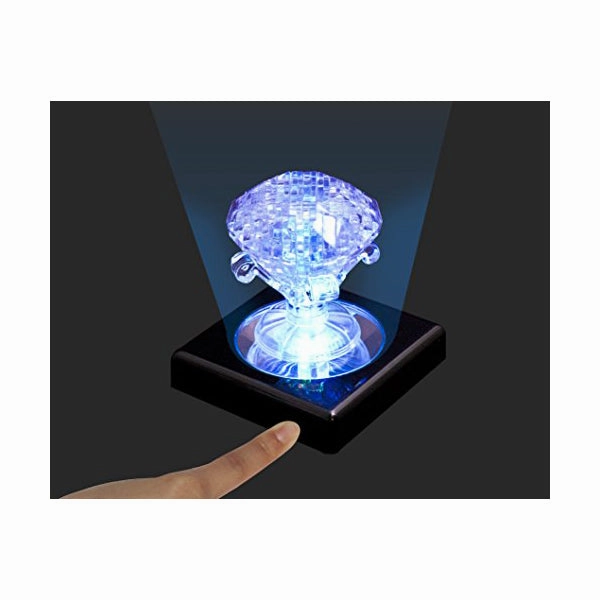 Puzzle Crystal Puzzle LED Light Display Stand (Black/white) construction site Ocean Save