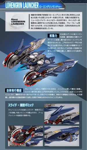 Z(ONLINESALES???F)No:621238 <Price$399> #(?Q???)???????l????Lohengrin Launcher=?C?????_SEED ASTRAY???F Metal Build??4573102621238 Monochrome Design