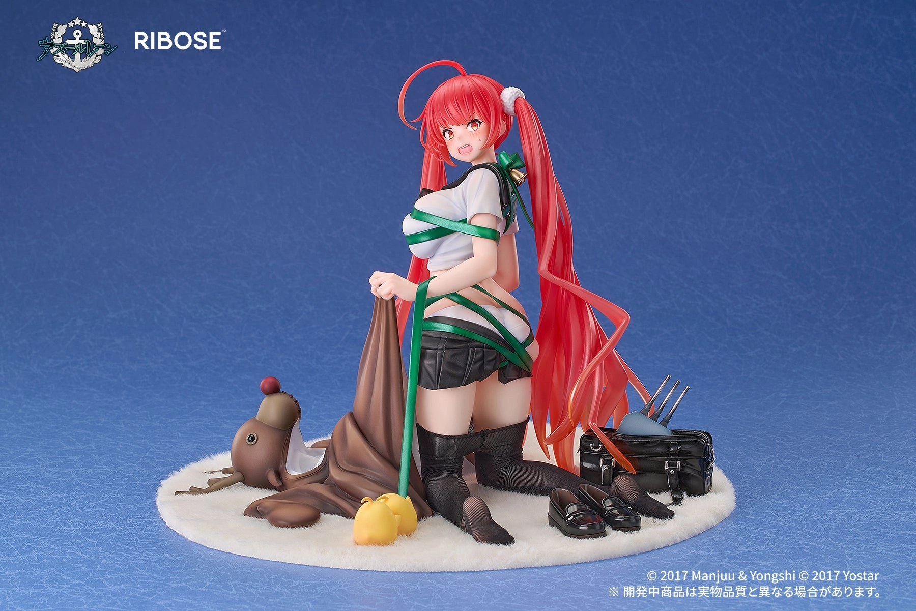 Limited Run Valuable Collectible RIBOSE "Azur Lane" Honolulu Fire Red Present Ver. 1/6 Scale Figure