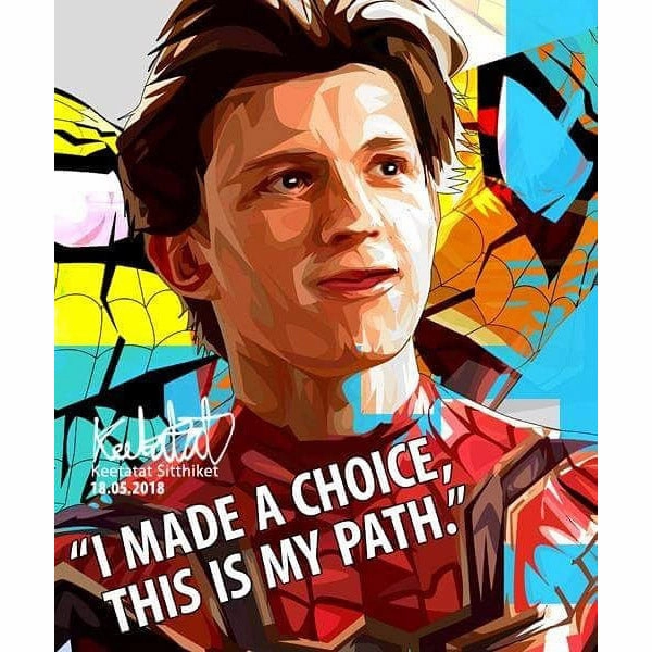 Spiderman Peter Parker Marvel Pop Art Poster Wall Decoration Drawing Tournament Complete Cognitive Growth