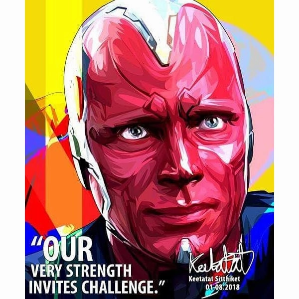 Vision Marvel Pop Art Poster Wall Decoration Drawing Sustainable Practice Lab Equipment